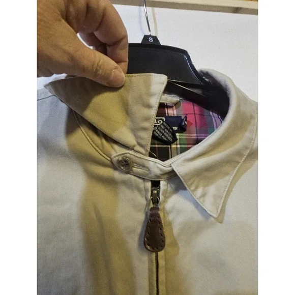 Polo Ralph Lauren Men's Harrington Bomber Jacket Khaki Beige Brown, Size Large